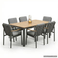 Garten Set 220x95cm für 6 - grau