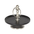 Etagere 1 Stufe Silber und Schwarz