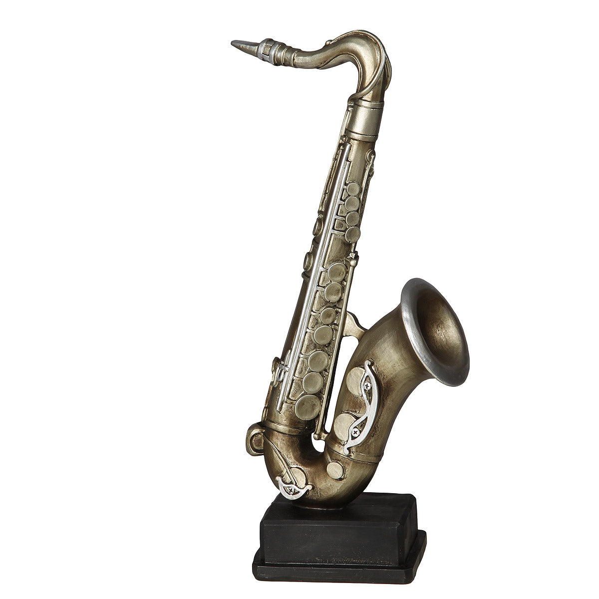 Saxophon Figur in Antiksilber -  S