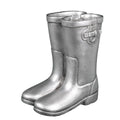Gummistiefel-Paar in Antiksilber