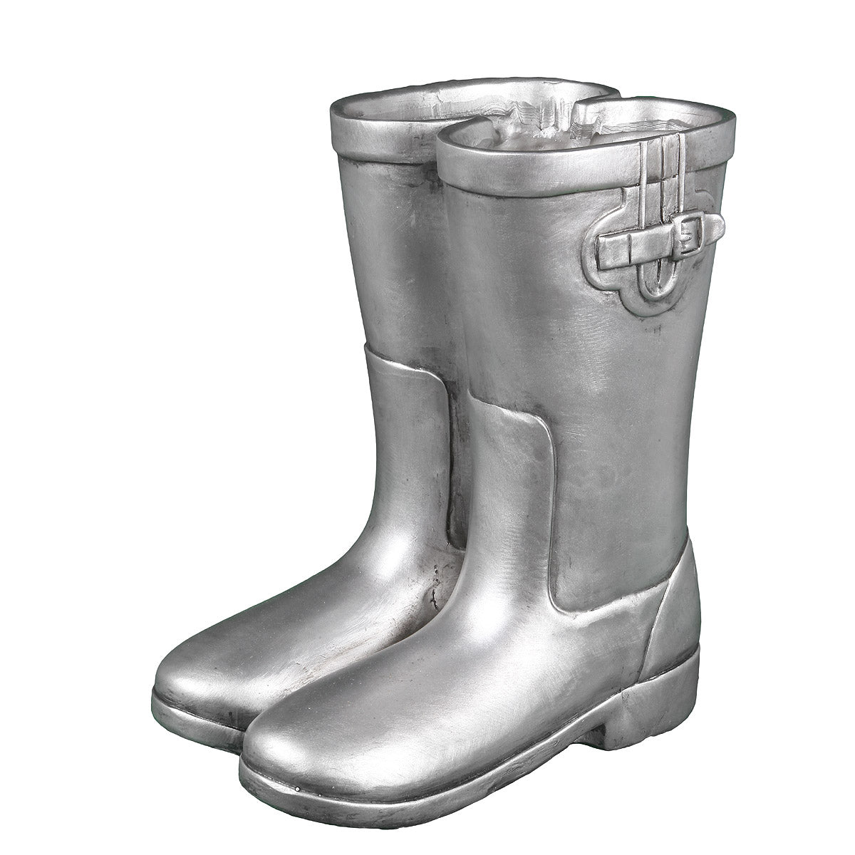 Gummistiefel-Paar in Antiksilber