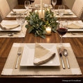 Platzdeckchen 6er Set beigetöne 33x48cm