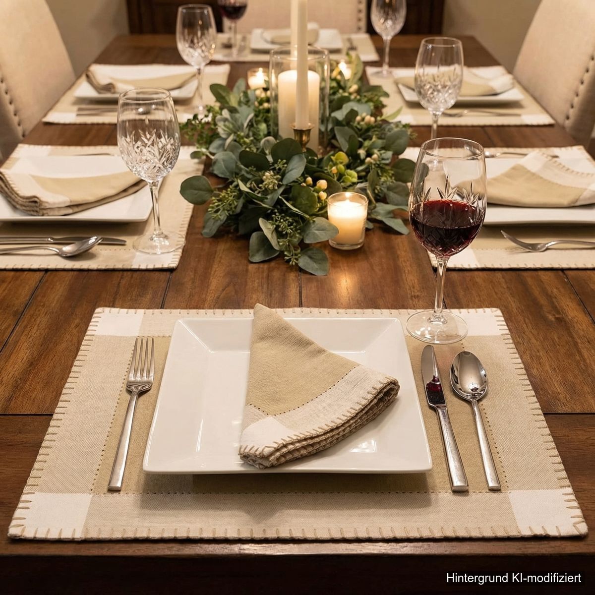 Platzdeckchen 6er Set beigetöne 33x48cm