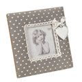 Stoff Fotorahmen in Grau - 16 x 16 cm