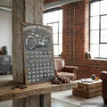 Metallbild Kalender - Biker 25x40cm