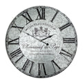 Wanduhr aus Metall Silberfarben 58 cm