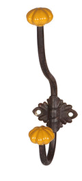 Haken mit Keramik - Braun / Gelb (H)23cm