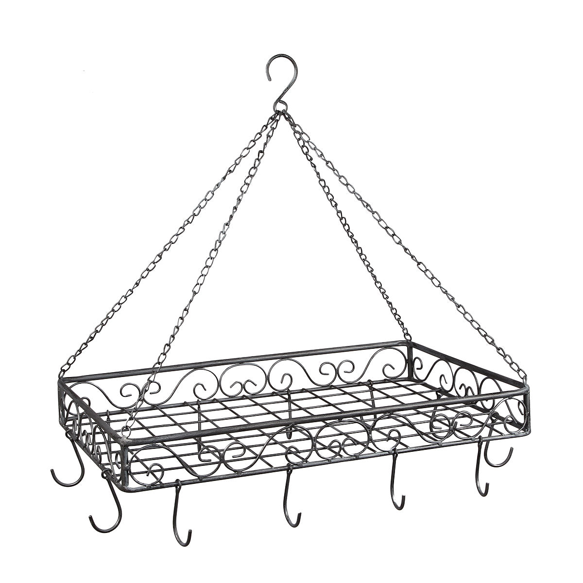 Topfhänger aus Eisen in Grau (B) 55cm