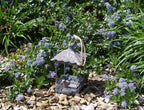 Vogeltränke Vogelbad Futterstelle zum Hängen, Herz Shabby Chic Metall Gartendeko
