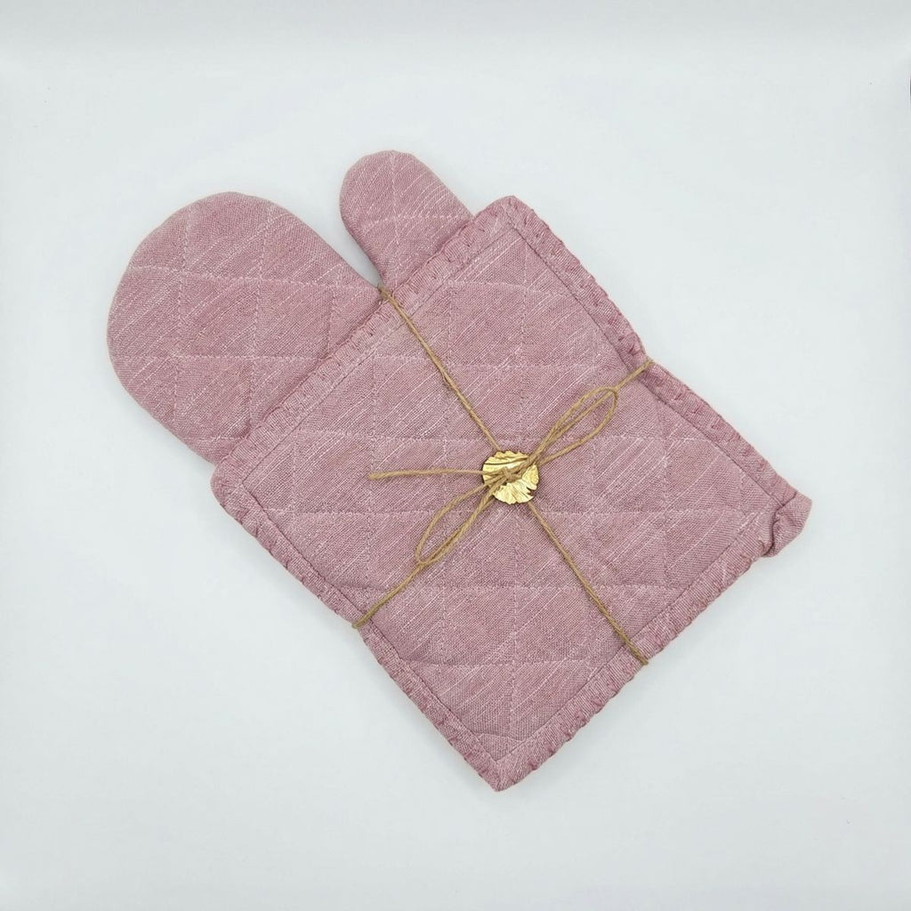 Ofenhandschuh hitzebeständig Baumwolle Topflappen Topfhandschuh Set Handschuhe