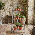 Nostalgisches Eckregal Metall 65cm Landhaus Regal f.Küche,Bad,Flur Blumenständer