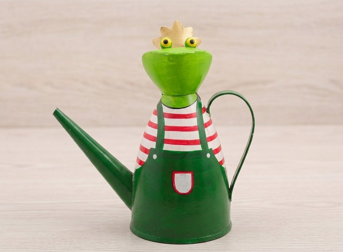 🐸 Lustige Froschkönig Gießkanne Frosch Figur Gartendeko Blickfang Geschenkidee