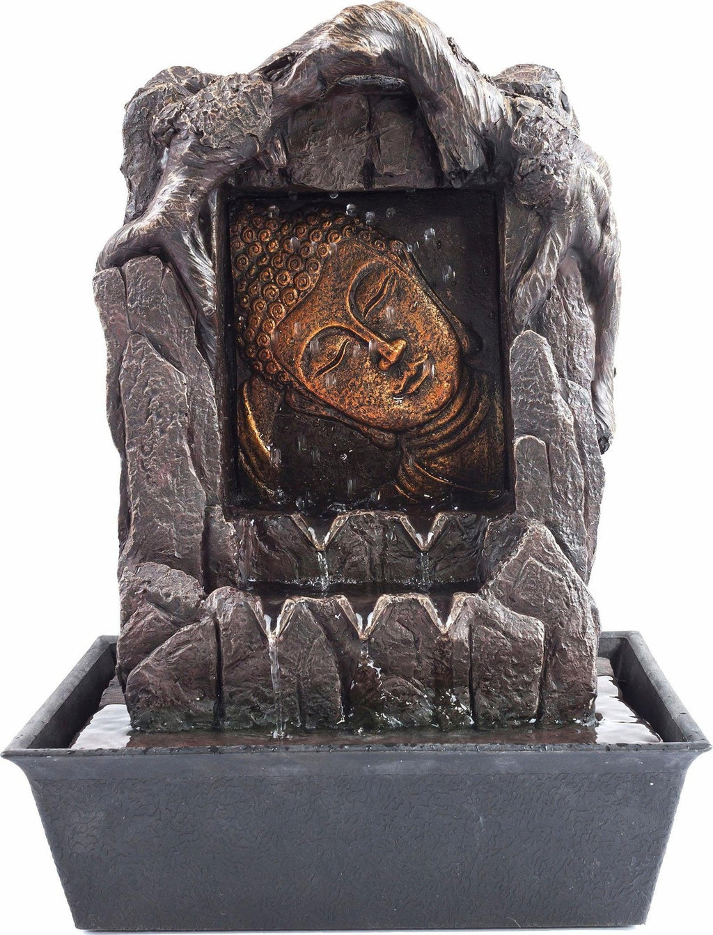 Pajoma Zimmerbrunnen Buddha H 40cm Raumbefeuchter Brunnen Geschenkidee