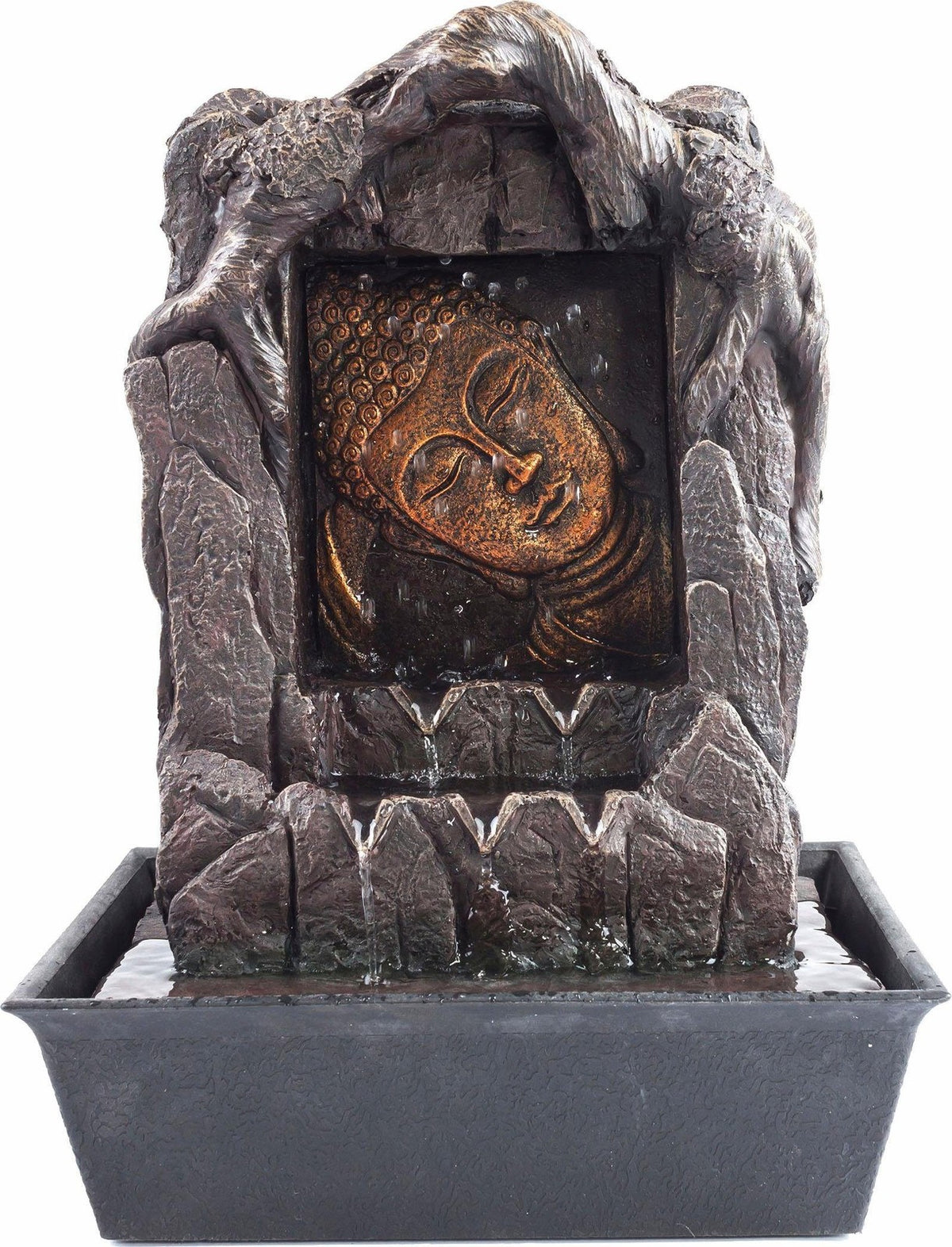 Pajoma Zimmerbrunnen Buddha H 40cm Raumbefeuchter Brunnen Geschenkidee
