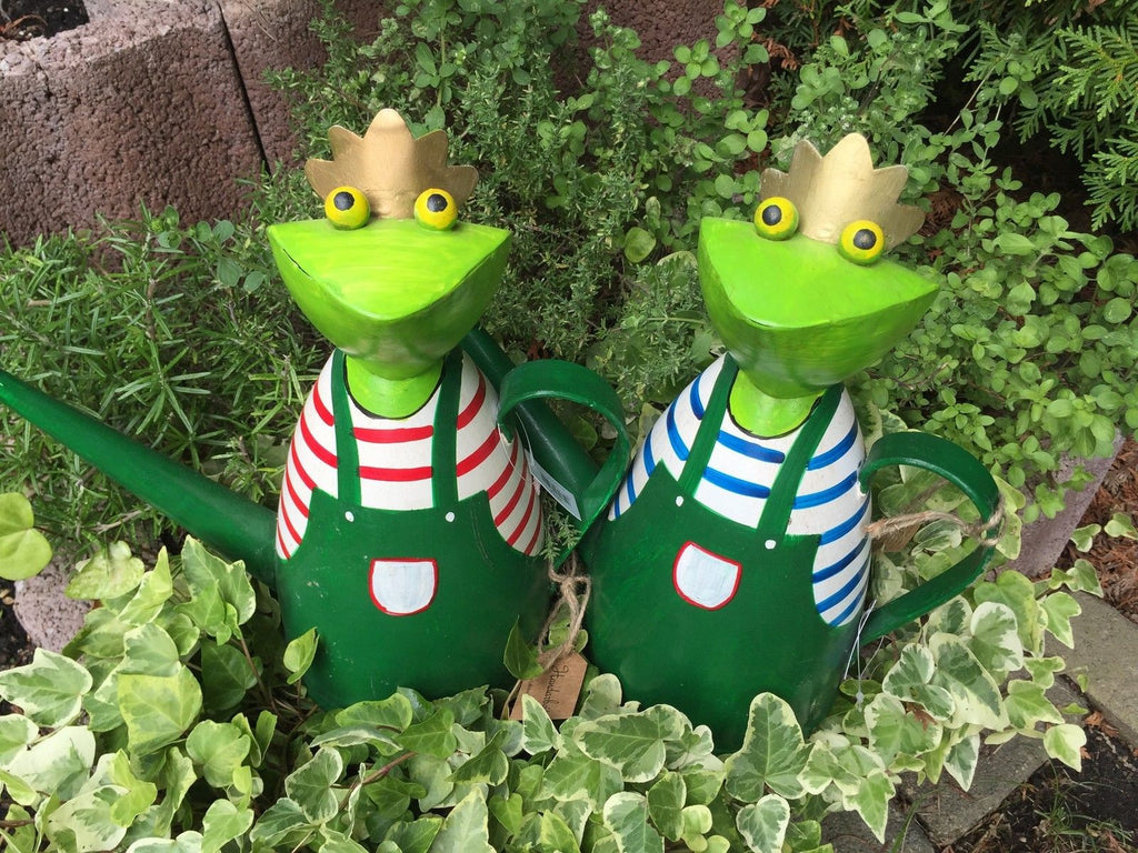 🐸 Lustige Froschkönig Gießkanne Frosch Figur Gartendeko Blickfang Geschenkidee