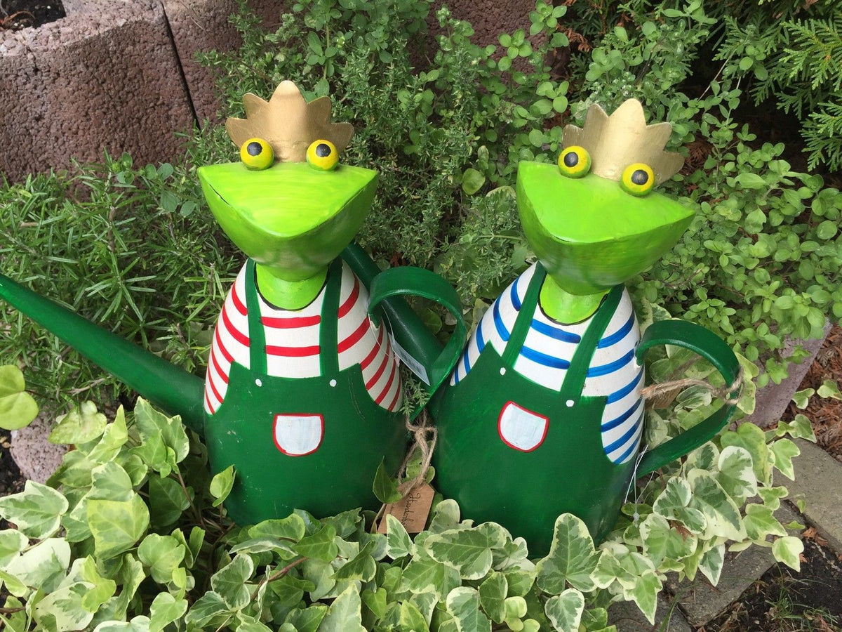 🐸 Lustige Froschkönig Gießkanne Frosch Figur Gartendeko Blickfang Geschenkidee