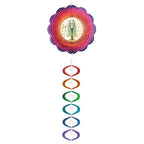 CIM Windspiel Bundle Rainbow 3D Tree + Crystal Chain Square Windmobile Deko