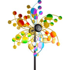 CIM Doppelwindrad Confetti Gartendeko Ø35cm x 130cm wetterfest Metall lackiert