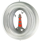 CIM Edelstahl Windspiel Leuchtturm 300 Garten-Deko Metall Ø30cm Deko Küste Meer