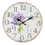 Wanduhr LAVENDEL Küchenuhr NOSTALGIE Provence Vintage ø28cm Wanddeko FlurUHR