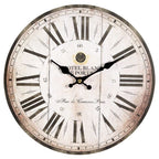 Wanduhr 28cmØ HOTEL BLANC Vintage Deko Küchenuhr Antik Design Retro kein Ticken
