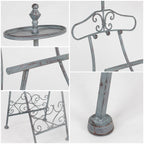 Herrendiener Antikgrau im Landhausstil Metall Kleiderständer Vintage Shabby Chic