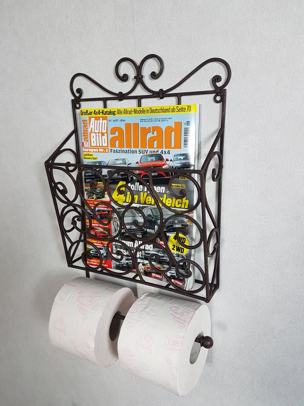 Zeitungsständer Aufhängen Handtuch-Halter fü Toilettenpapier u. Küchenrollen bra