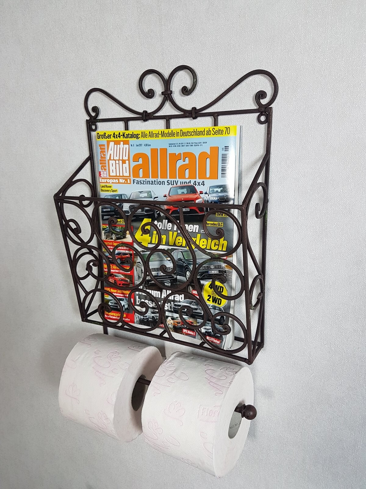 Zeitungsständer Aufhängen Handtuch-Halter fü Toilettenpapier u. Küchenrollen bra