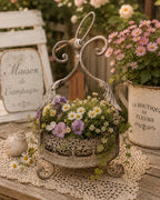 ArtFerro Pflanzkrone 25cm Landhaus Shabby Chic Antik Stil Neu Blumentopf