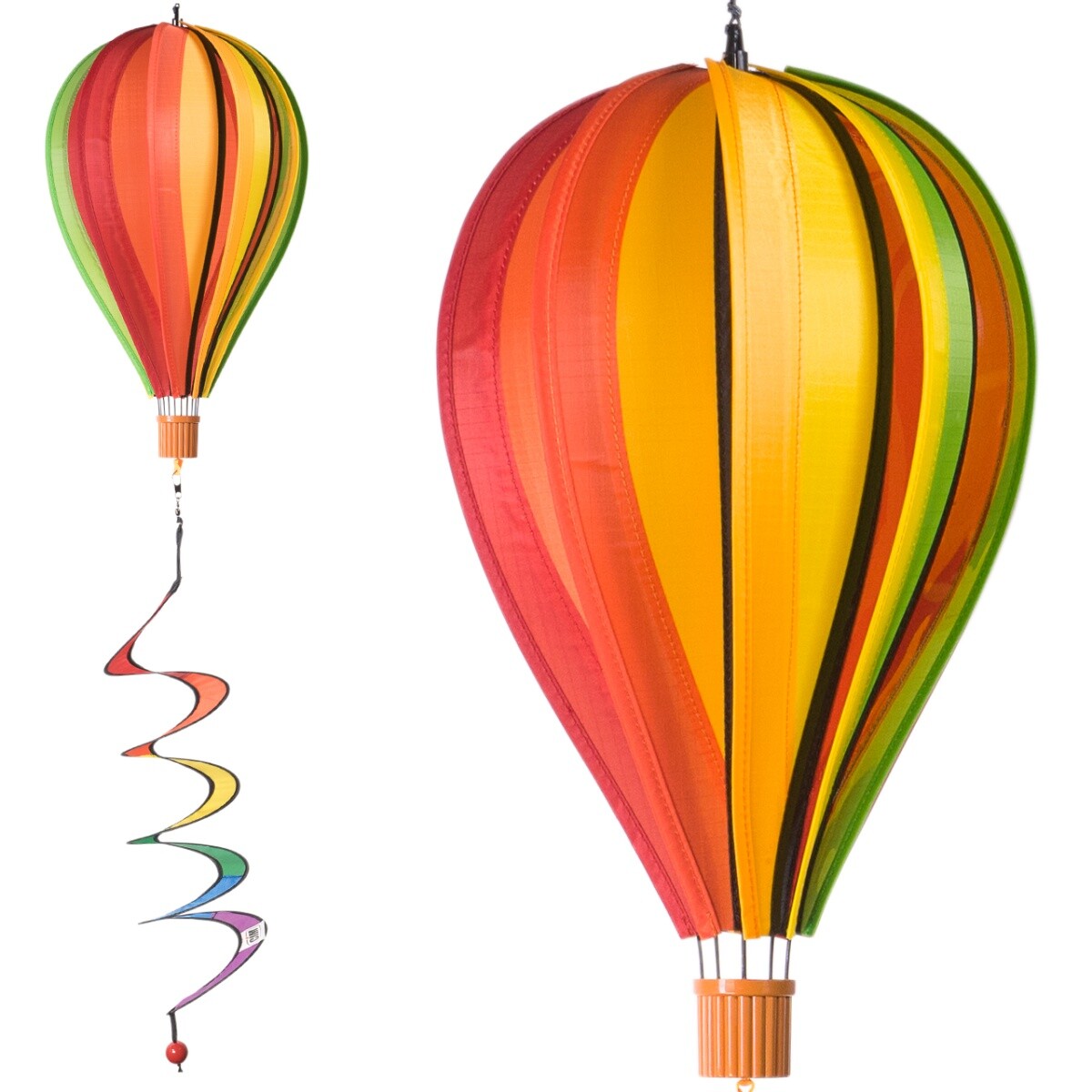 CIM Windspiel Heißluftballon Twister Fruits Ballon: Ø23cm x 37cm Deko Gartendeko