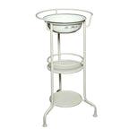 Waschtisch Waschschüssel mit Stand, Emailleschüssel Pflanzständer Shabby Vintage