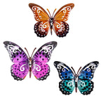 CIM Metall Wanddeko Schmetterling 3er-Set Speckled Wandbild Geschenk Deko