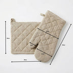 Geschenkset Schürze Ofenhandschuh Topflappen Baumwolle Landhaus Küche Ambiente H