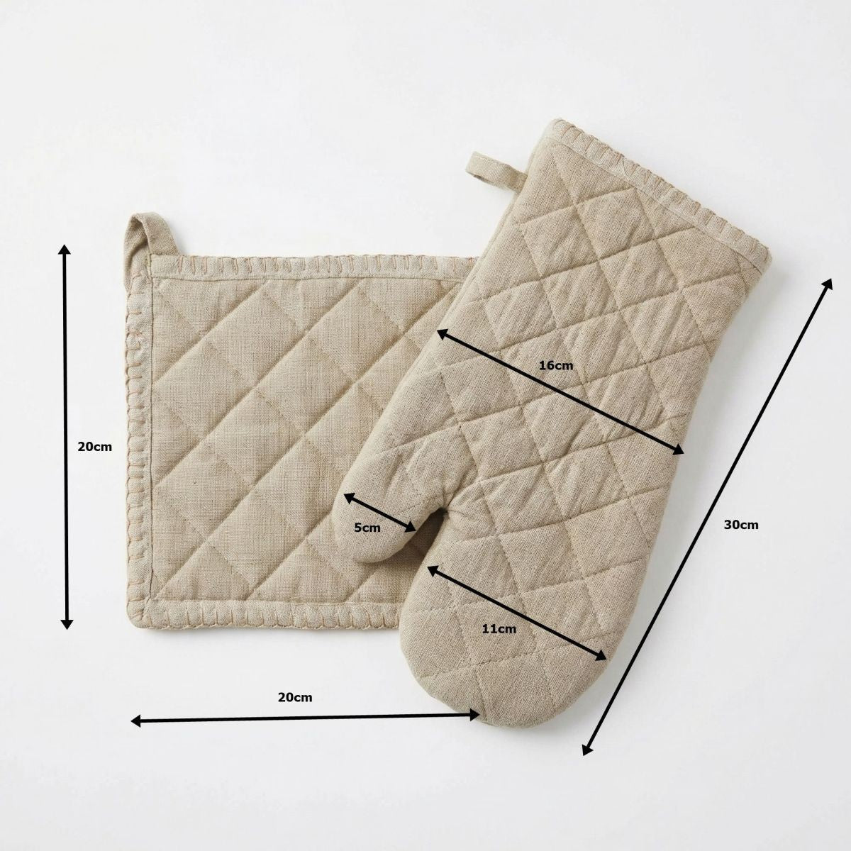 Geschenkset Schürze Ofenhandschuh Topflappen Baumwolle Landhaus Küche Ambiente H