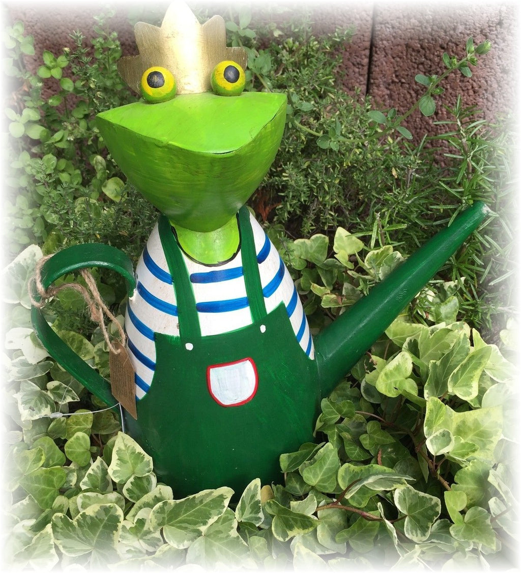🐸 Lustige Froschkönig Gießkanne Frosch Figur Gartendeko Blickfang Geschenkidee