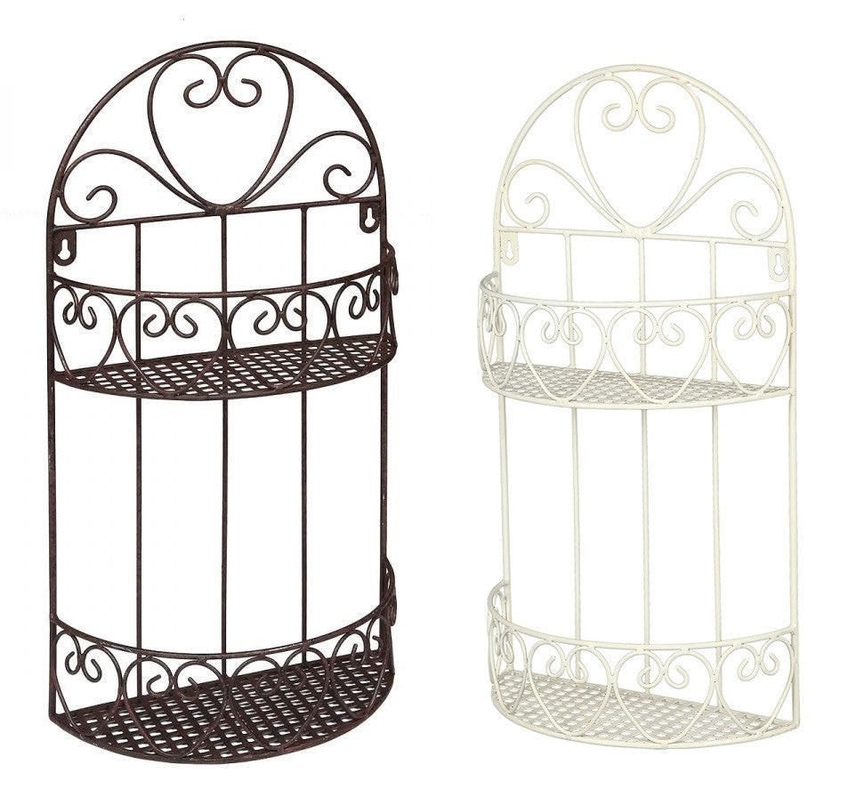 Wandregal Metall antikfarbe Vintage Landhausstil Shabby Chic NEU Regal Küche Bad