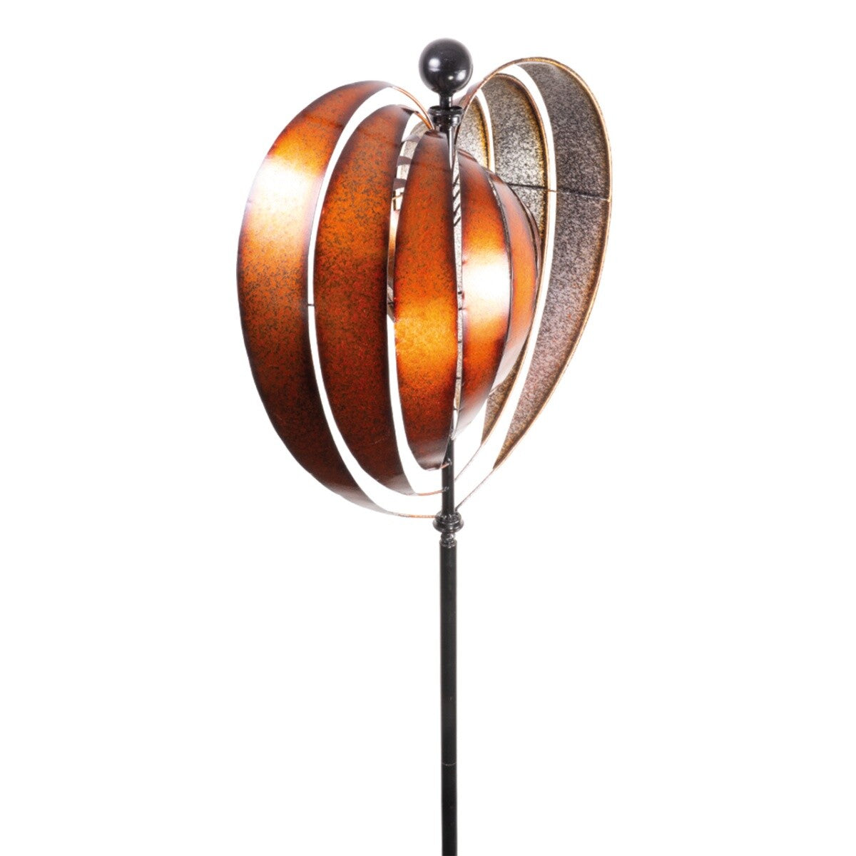 CIM Windrad Herz Windräder Ø54cm Gesamthöhe: 200cm Windspiel Garten Metall