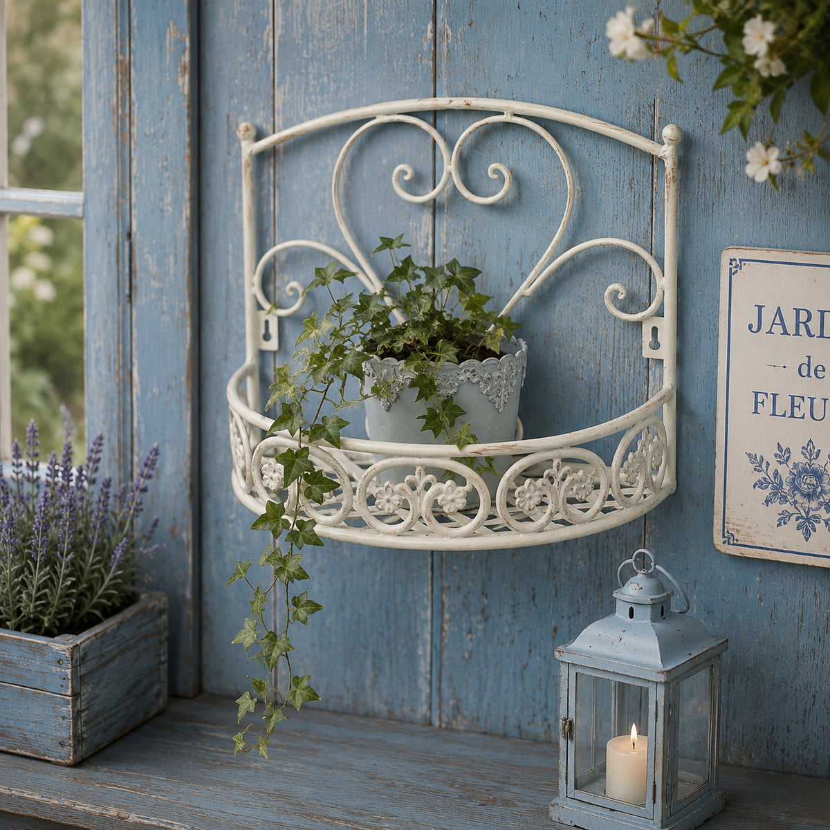 Wandregal Eisen Nostalgie Landhaus Garderobe 5 Haken Regal Geschenkidee Shabby