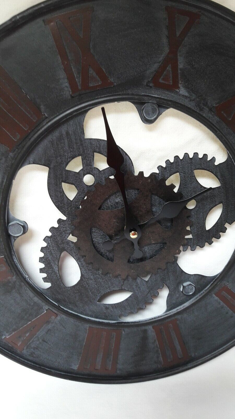 Vintage Zahnrad Wanduhr Industrial Loft Factory Steampunk Metall 39cm rustikal