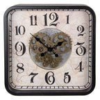 Clayre Eef Wanduhr 48cm Zahnraduhr bewegliche Zahnräder Metall Glas Neu OVP