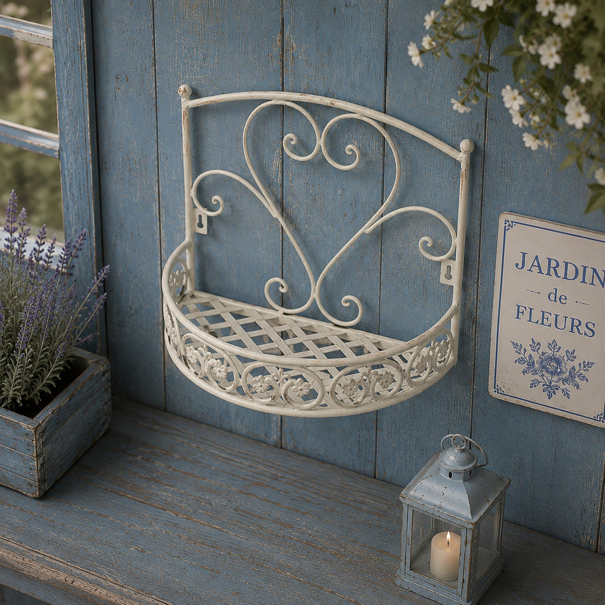 Wandregal Eisen Nostalgie Landhaus Garderobe 5 Haken Regal Geschenkidee Shabby