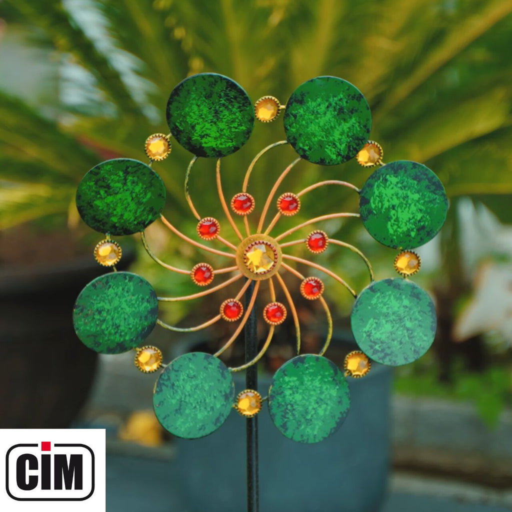 CIM Metall Windrad Exotic Flower Samoa Ø34cm Höhe:122cm Dekoration Garten
