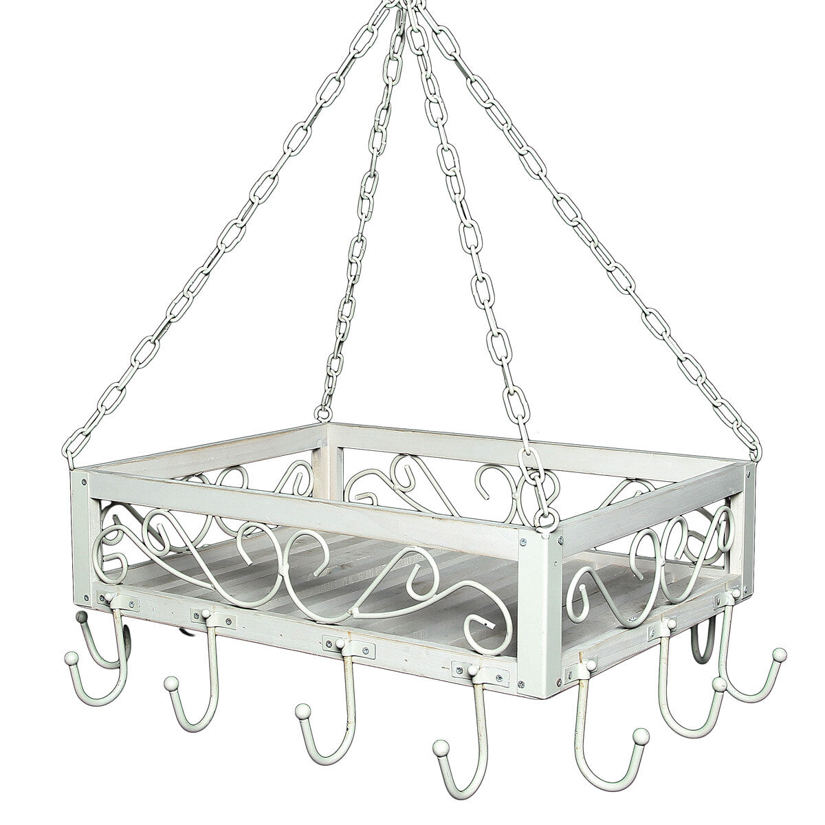 Hängekorb KRÄUTERKRONE 60cm BRAUN Blumen- Topfhänger Wursthänger Küchenhänger