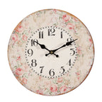Wanduhr Rosen Rosenmotiv, Rosenuhr im Landhaus Stil 28 cm Wanddeko Auswahl