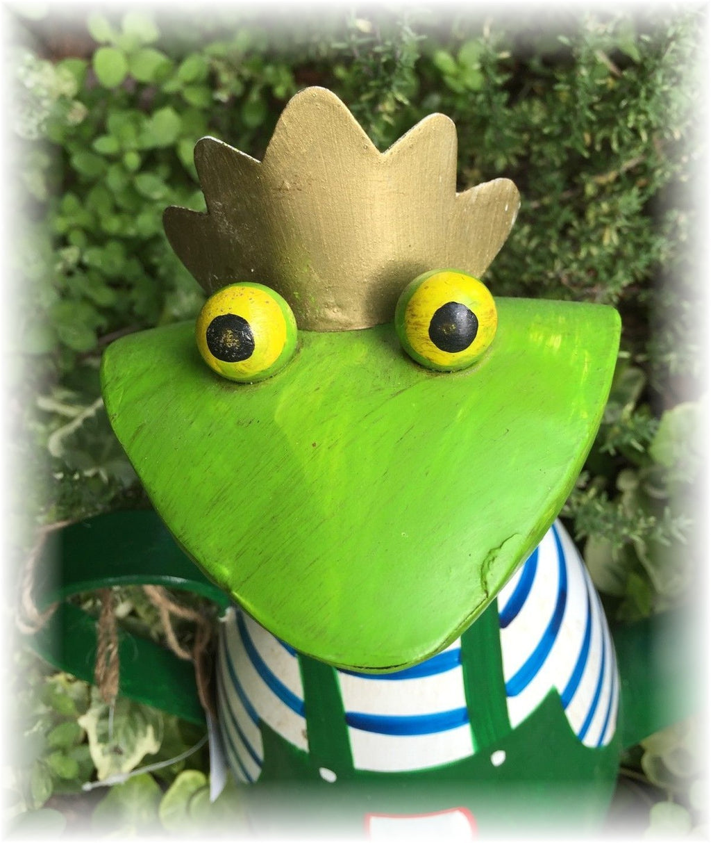 🐸 Lustige Froschkönig Gießkanne Frosch Figur Gartendeko Blickfang Geschenkidee