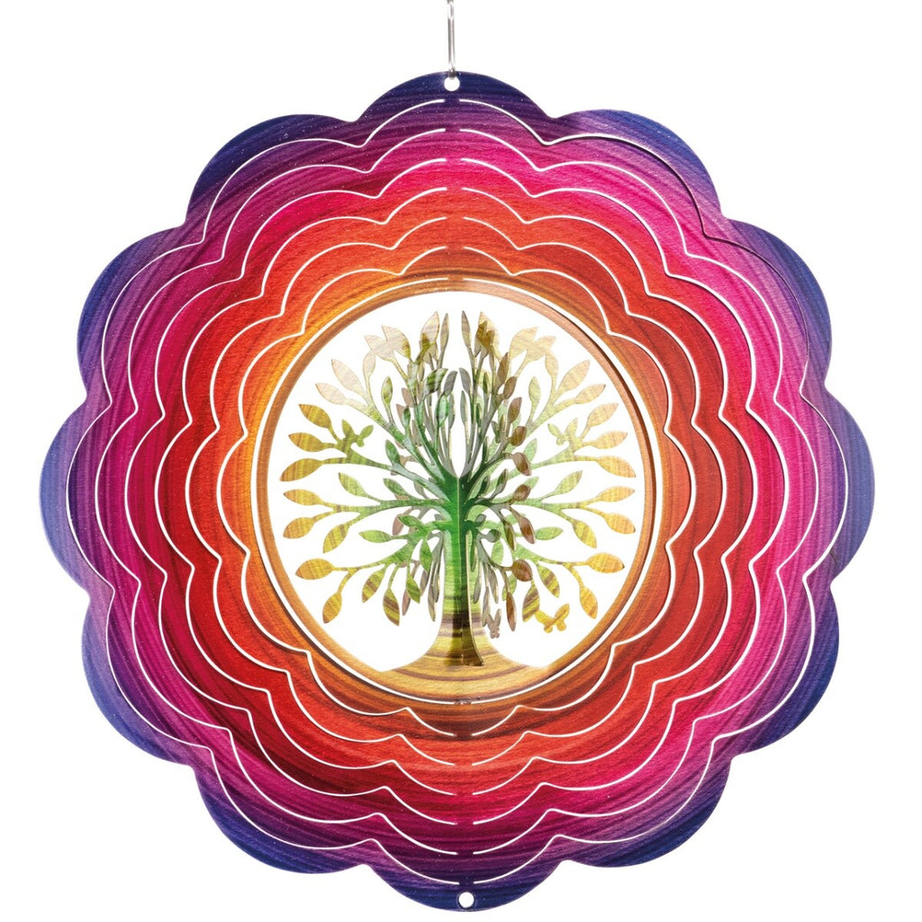 CIM Edelstahl Windspiel Rainbow 3D Tree Ø25cm Haus und Garten Deko In/Outdoor