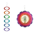 CIM Windspiel Bundle Rainbow 3D Tree + Crystal Chain Square Windmobile Deko