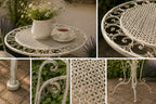 ✨ Gartentisch mit 2 Stühlen 3tlg Bistro Set Schmiedeeisen Gartenmöbel Vintage