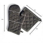 Geschenkset Schürze Ofenhandschuh Topflappen Baumwolle Landhaus Küche Ambiente H