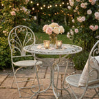✨ Gartentisch mit 2 Stühlen 3tlg Bistro Set Schmiedeeisen Gartenmöbel Vintage